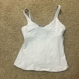 WHITE LULU ALIGN TANK size 4